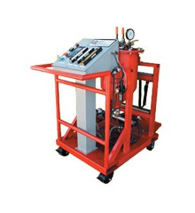 Mobile flux injection unit for non-ferrous foundries.